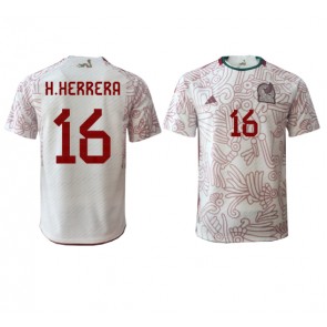 Meksyk Hector Herrera #16 Koszulka Wyjazdowych MŚ 2022 Krótki Rękaw